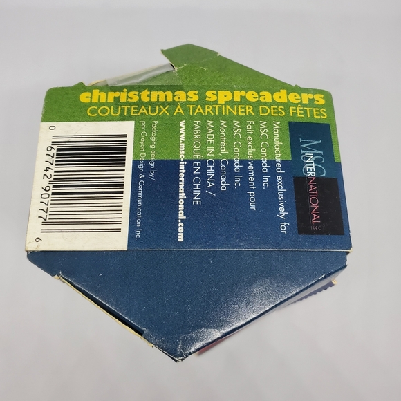 Vintage Joie De Vivre 4pc Resin Holiday Spreaders Cheese Dip Butter ~ Pre-Owned - Picture 6 of 12